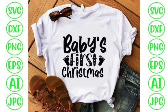 Baby's First Christmas SVG for Crafts