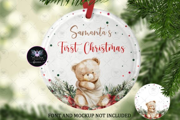 Bear First Christmas Ornament: Graphic Templates Review