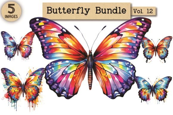 Butterfly Bundle Vol. 12: Illustrations for Crafters