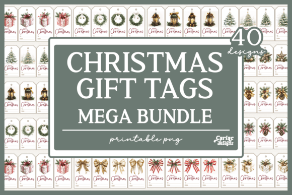 Christmas Gift Tags Mega Bundle for Crafts