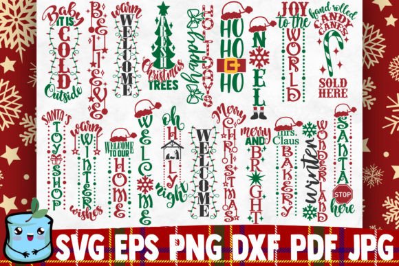 Christmas Porch Signs Bundle for Crafts