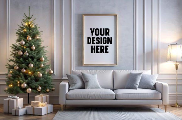 Christmas Poster Frame Mockup Photo JPG Review: Frames Amp