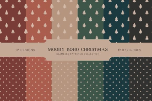 Moody Boho Christmas Patterns Review