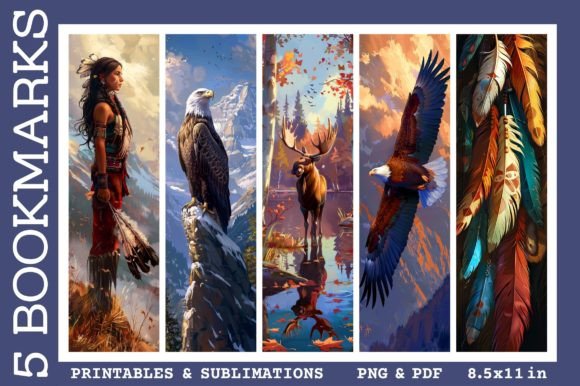 Native American Bookmark PNG: Elevate Illustrations