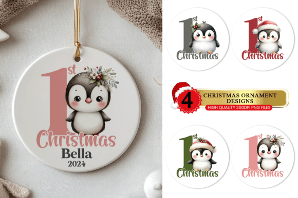 Review: Baby 1st Christmas Penguin Ornament PNG