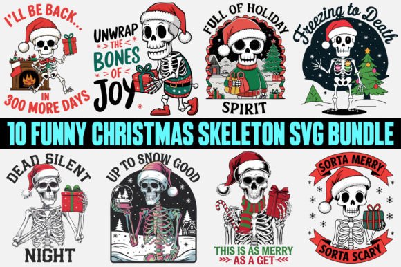 Review: Funny Christmas Skeleton SVG Bundle