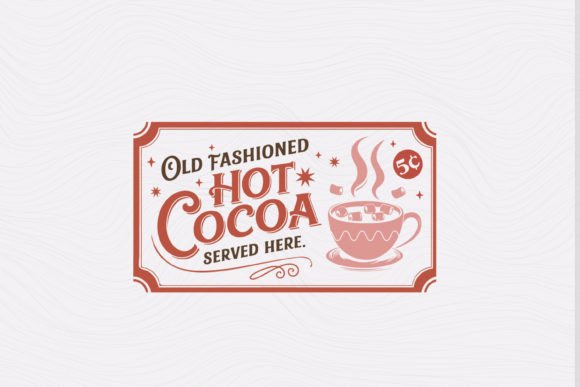 Review: Hot Cocoa Retro Christmas Sign SVG for Embroidery