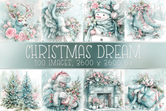Reviewing Pastel Green Christmas Winter Images for Stitch