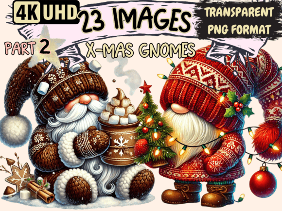 Reviewing X-Mas Gnomes Clipart P2 for Embroidery
