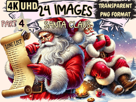 Santa Claus Clipart P4: Illustrations for Branding