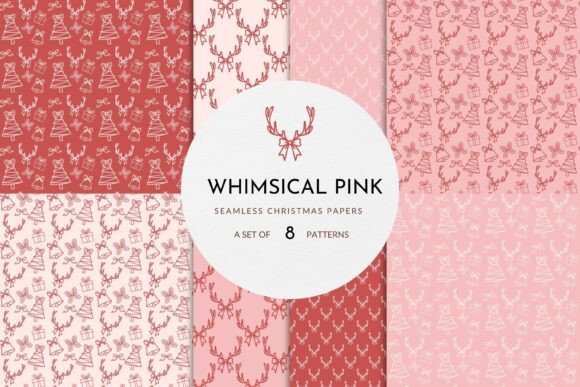 Whimsical Pink Christmas Patterns Review